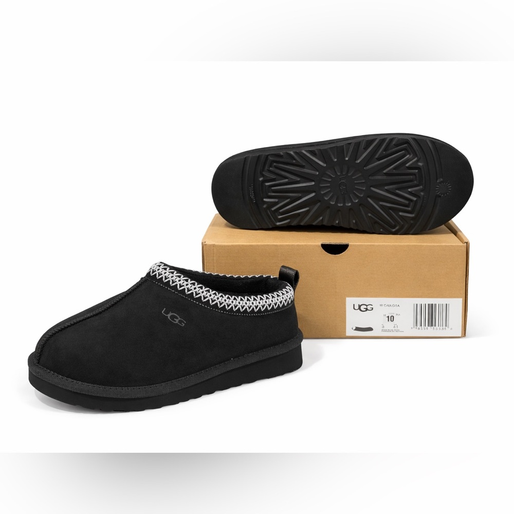 New w/box UGG Dakota Slippers – Black – Women’s 10 – Cozy Shearling Moccasins